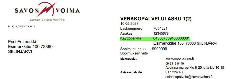 Käyttöpaikkatunnus